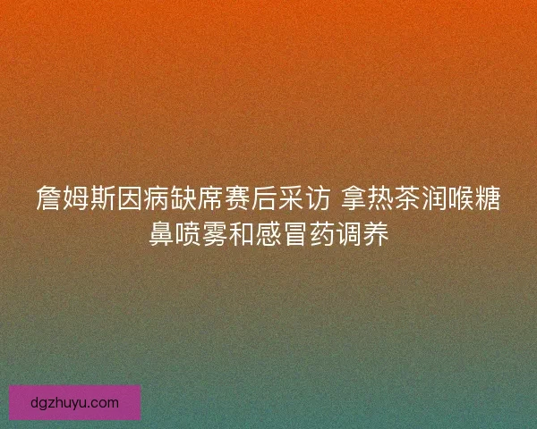 詹姆斯因病缺席赛后采访 拿热茶润喉糖鼻喷雾和感冒药调养
